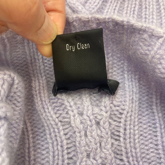 Lavender Cashmere Cable Knit Sweater Vest - Picture 6 of 6